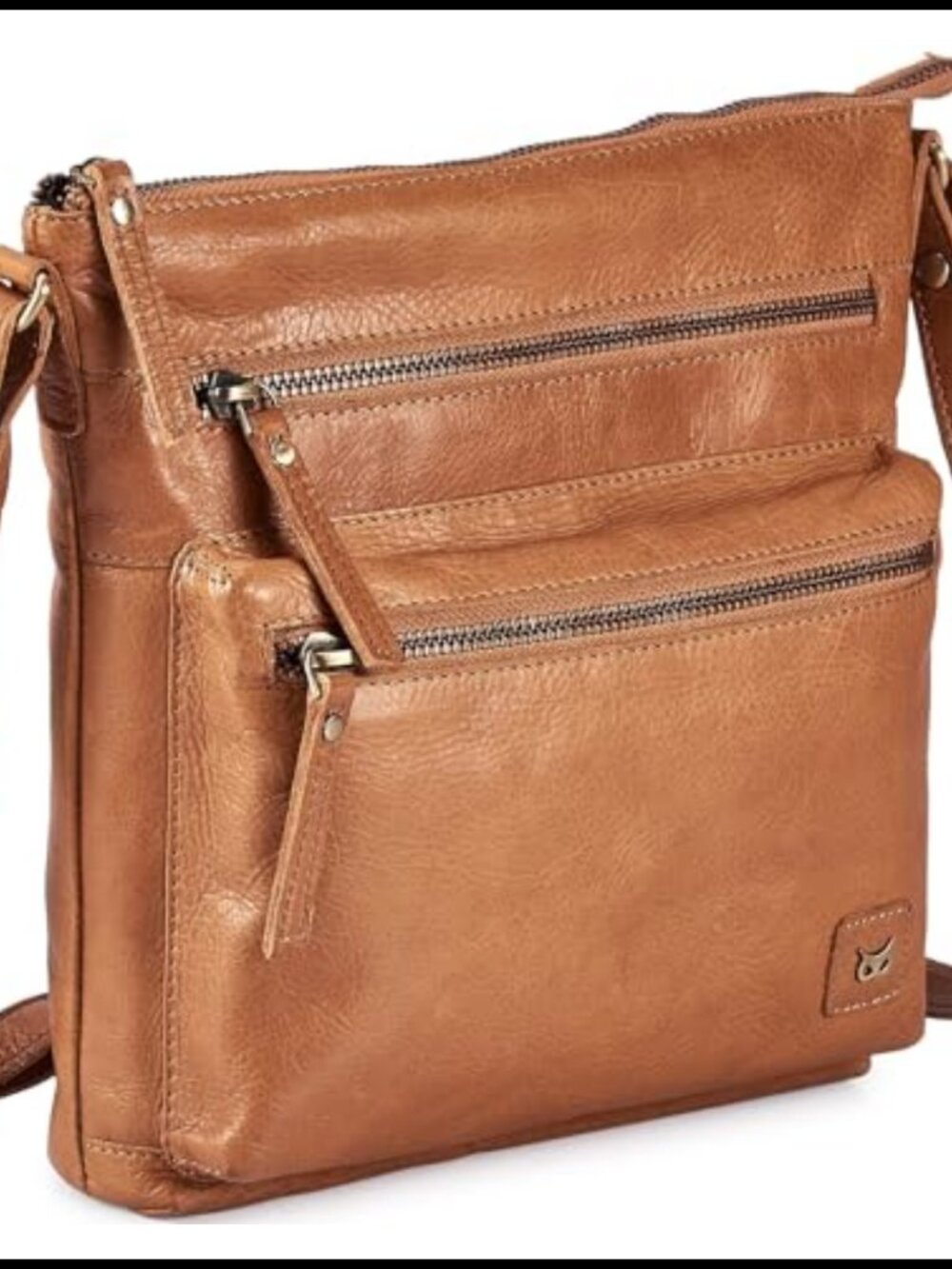 Small Full-Grain Leather Crossbody Bag Sling Purse Handbag Travel